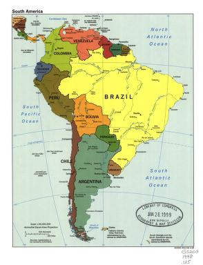 map of south america 