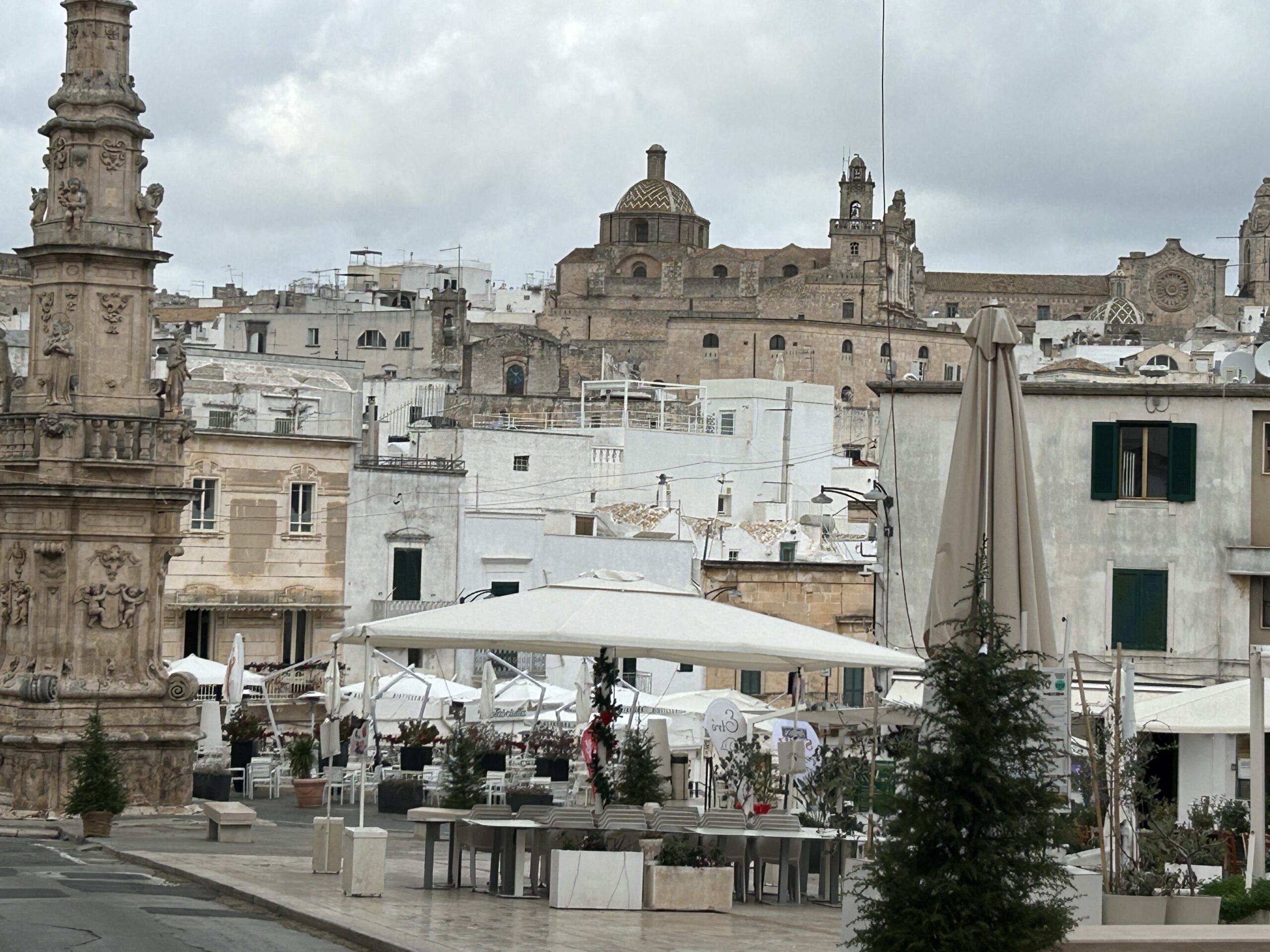 city view of white buildings in Ostuni the white city puglia ital
