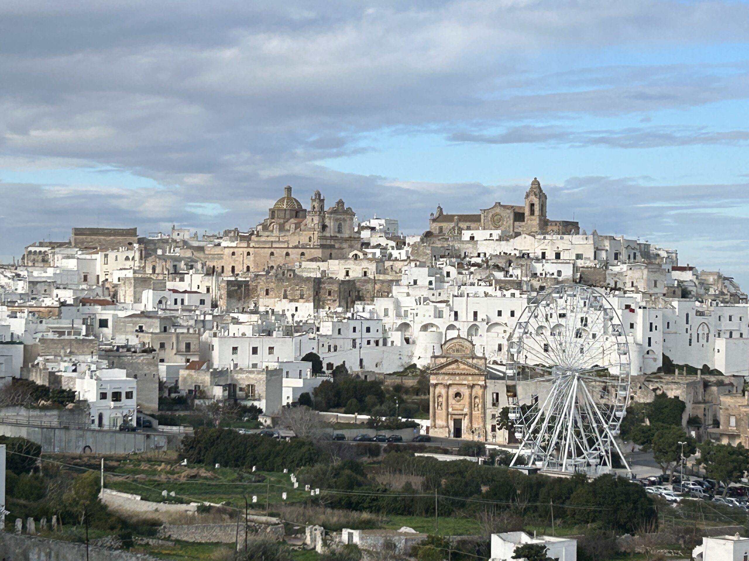 city view of white buildings in Ostuni the white city puglia ital