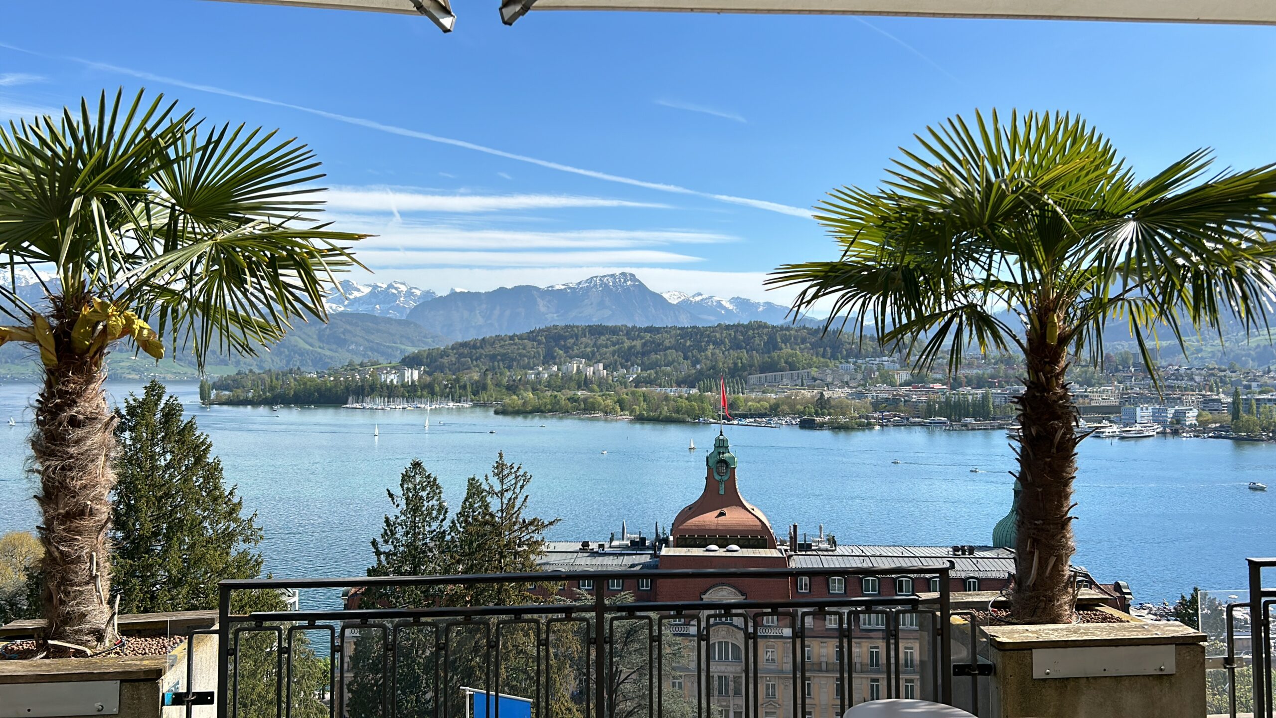 table set for one at Art Deco Montana Hotel Lucerne