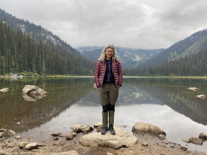 Mountain Trek_Diana_hiking Diana Ballon in the mountains at Mountain Trek
