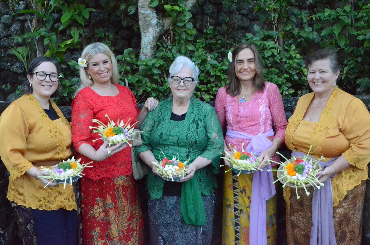 A group of women on tour with Bali Essence