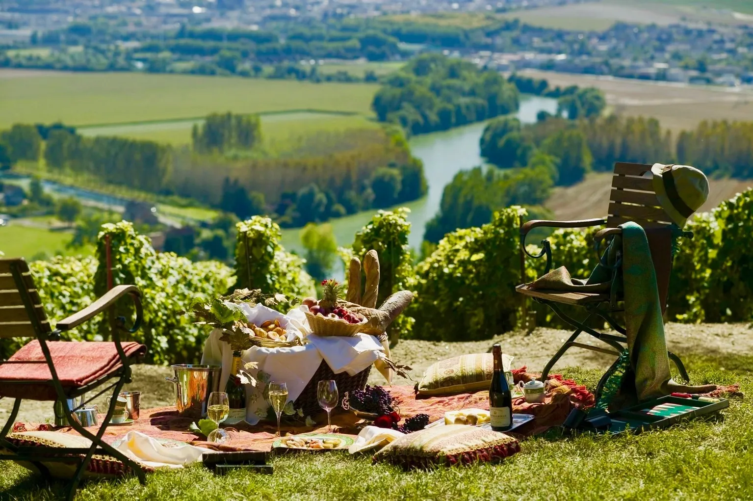 Walk Talk Eat France tours with no single supplement picnic in French countryside
