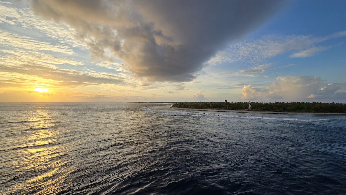 Arriving at Rangiroa French Polynesia