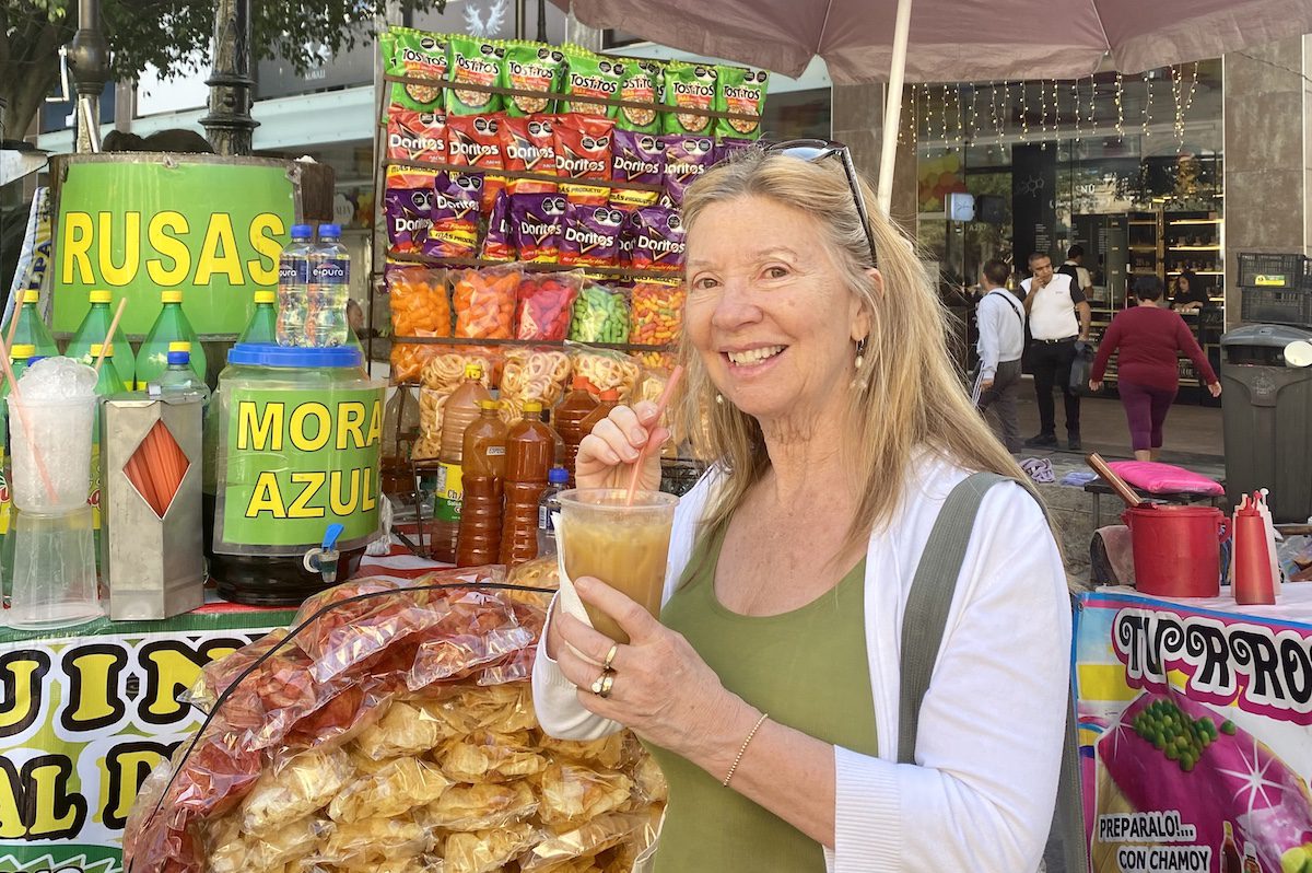 Maureen Littlejohn on a food tour in Guadalajara