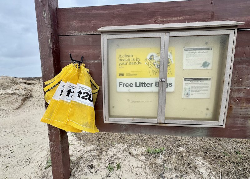 Free litter bags at Padre Island National Seashore _ Photo by Jennifer Bain
