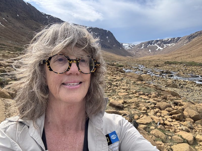 Jennifer Bain hikes the Tablelands trail at Gros Morne National Park