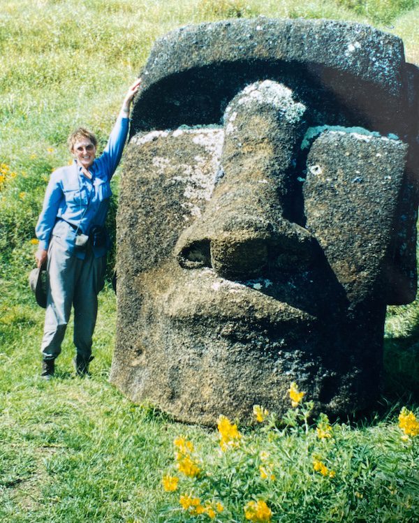 Joyce and Moai Easter Island