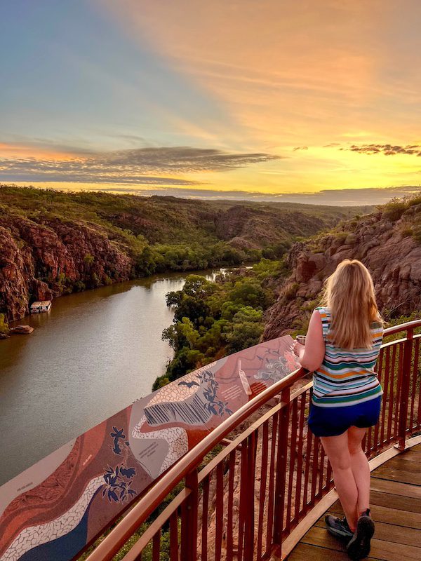 Katherine Gorge at sunrise in in Nitmiluk NP in Australia's Northern Territory