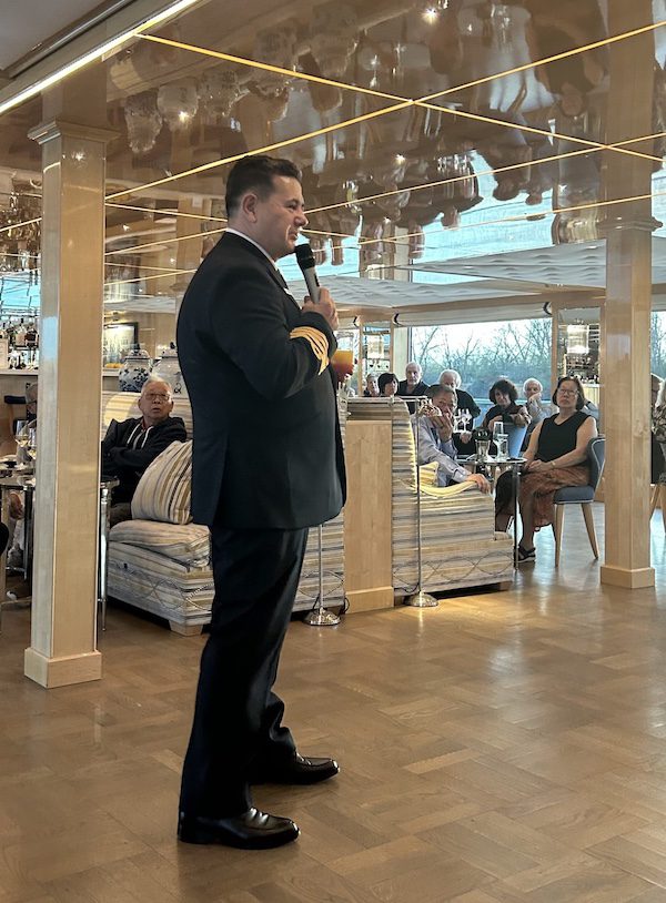 captin on the ss-beatrice river cruise on the danube river Uniworld
