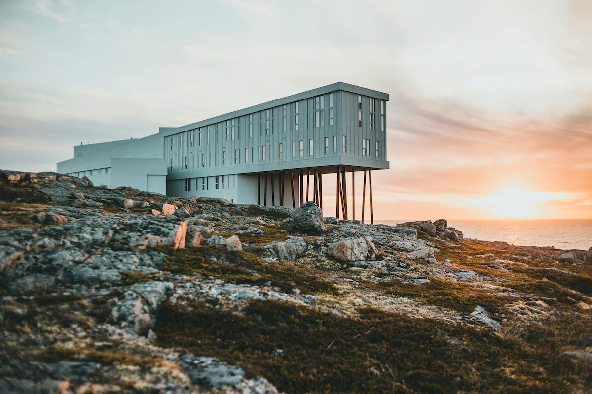 Fogo Island Inn exterior in Newfoundland