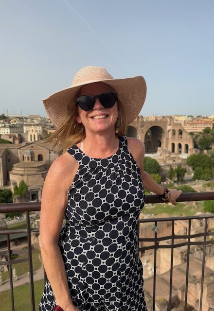 Kathy Buckworth on a day trip to the Colosseum in Rome