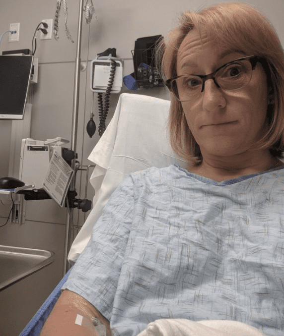 Sherry Ott in the hospital DVT