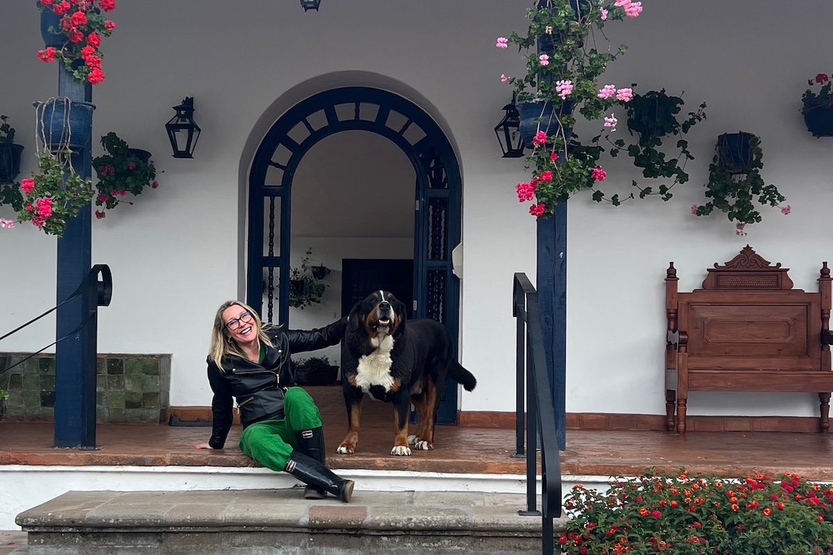 Juliet Kinsman at Hacienda Zuleta in Ecuador, a sustainable hotel