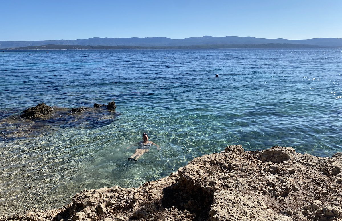Cove swimming in Brac, Croatian island