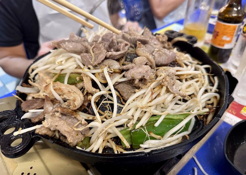 Genghis Khan DIY barbecue dinner in Sapporo