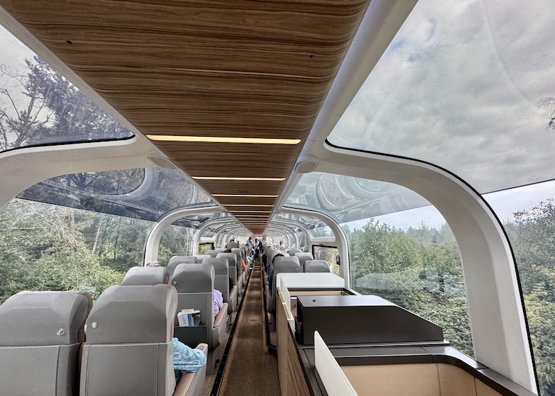 Glass dome coach in GoldLeaf Service