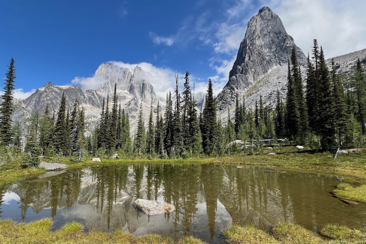 Mountain reflections in the Bugaboos