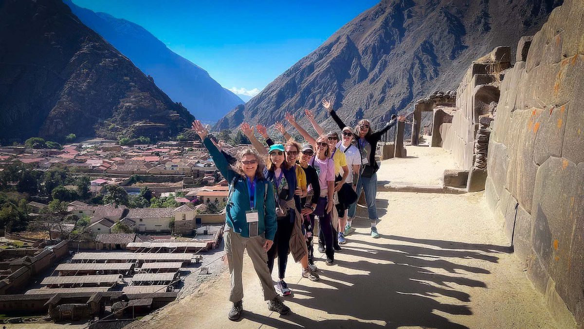A group of women on a tour with Sisterhood Travels in Peru