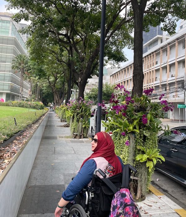 Tanzila Khan solo travelling Bangkok in a wheelchair